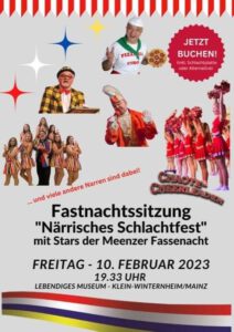 10.02.2023 Fastnachtssitzung „Närrisches Schlachtfest“ in Klein-Winternheim